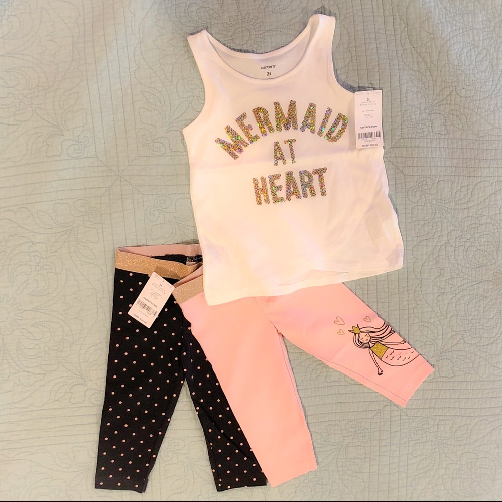 Carter’s Mermaid Set 2T NWT